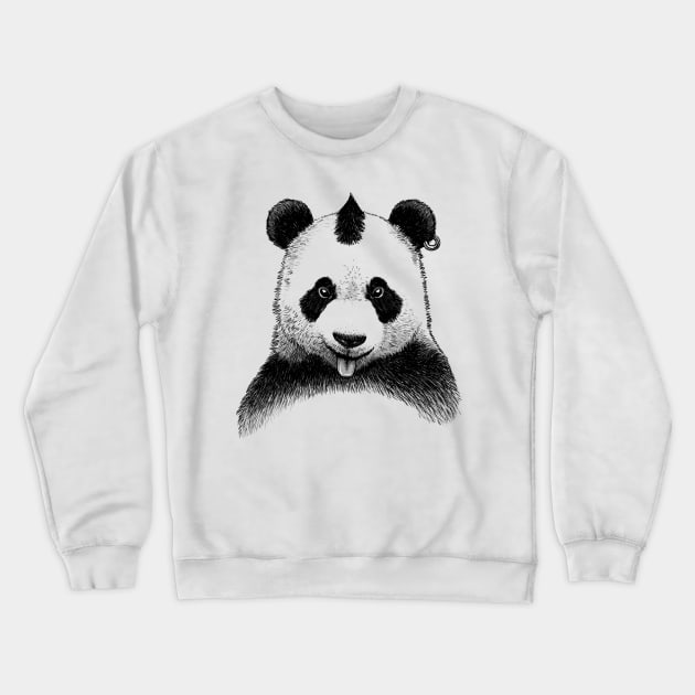 Punk Panda Crewneck Sweatshirt by albertocubatas